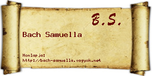 Bach Samuella névjegykártya